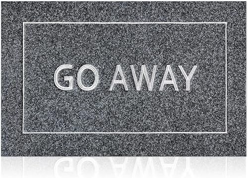 JJUUYOU Felpudo para puerta delantera, entrada exterior, paseo, divertido tapete de bienvenida antideslizante, parte trasera de goma de perfil bajo