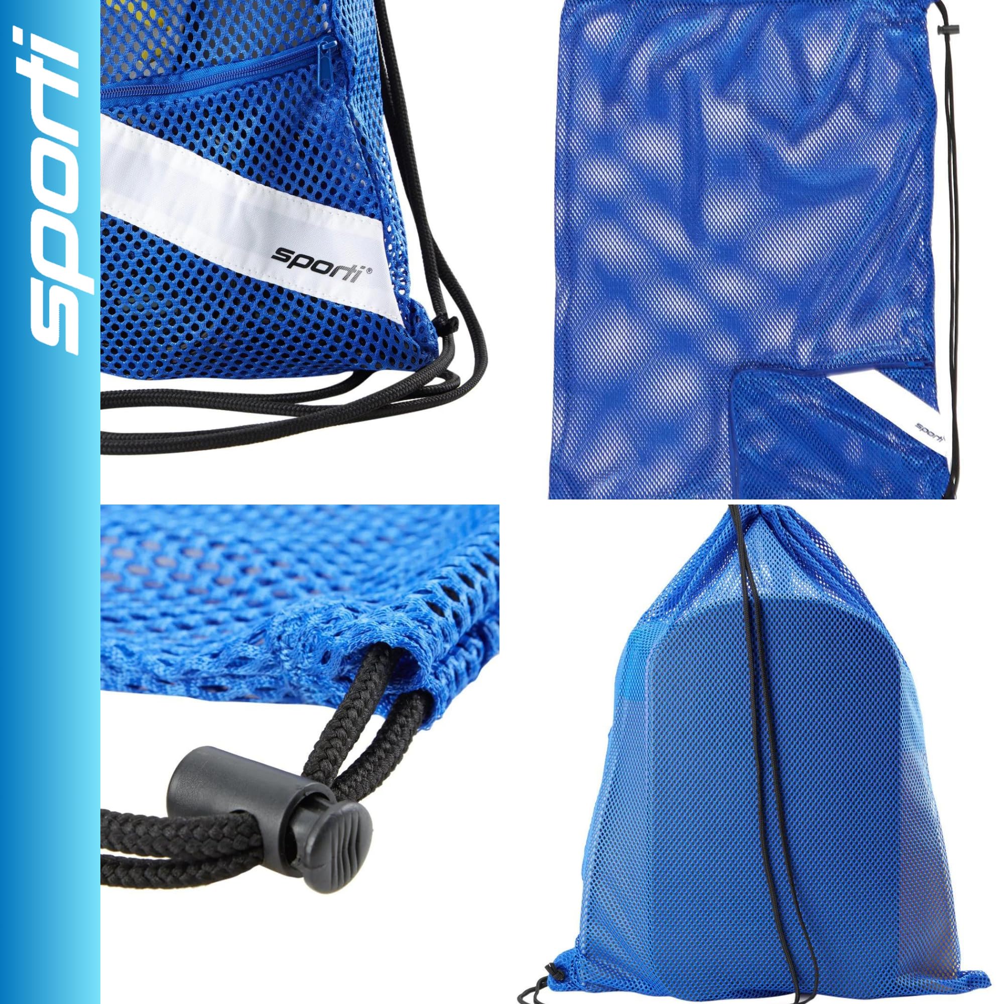 Sporti Bolsas de equipo de natación, mochila de malla con cordón, bolsa de natación para nadadores, mochila de malla para playa