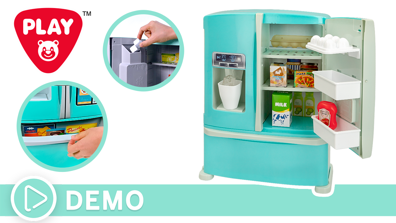 COLORBABY Play Réfrigérateur Jouet Avec Son Et Lumière - Frigo Enfant Avec Accessoires Et Distributeur De Glace