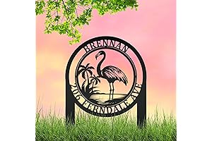 Personalized Flamingo Yard Decor: Your Unique Address or Message!