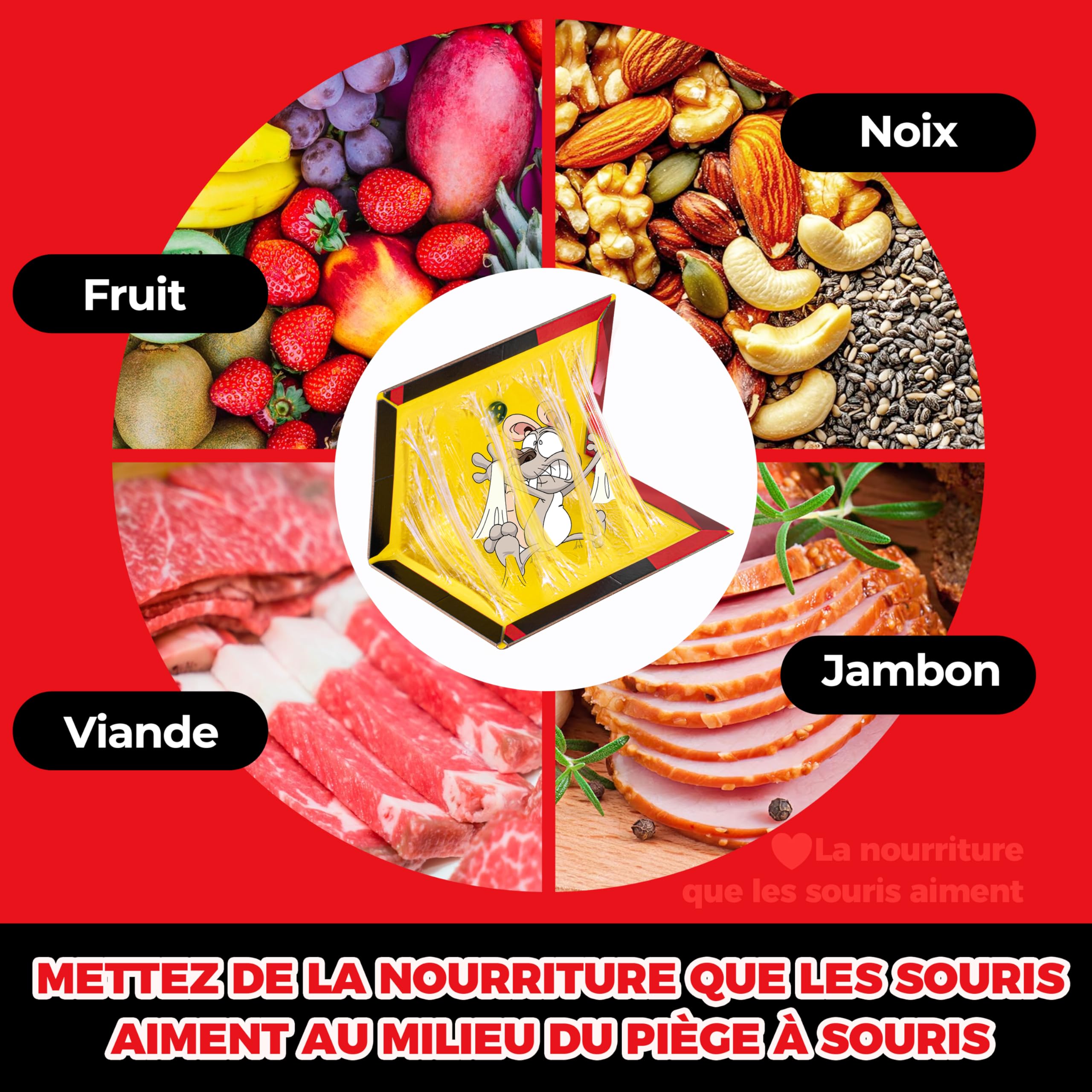 Lot de 8 Pièges à Souris Collants Ultra-Adhésifs – Plaques de Glu Extra-Fortes & Non Toxiques – Utilisation Intérieure/Extérieure – Facile à Installer