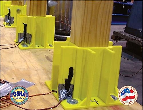 Miniatura 5 de Safety Boot SB024-B Yellow OSHA Compliant Guardrail Base w/Toeboard Slots (24 Ct.)