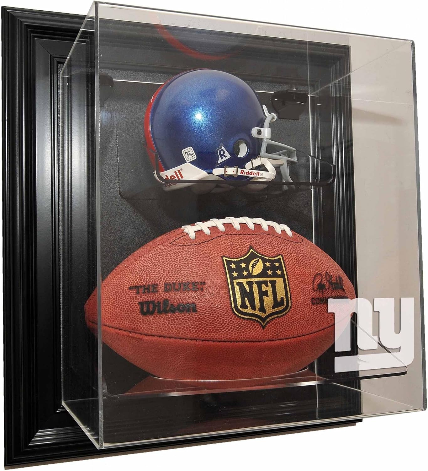 New York Giants Mini Helmet and Football CaseUp Display