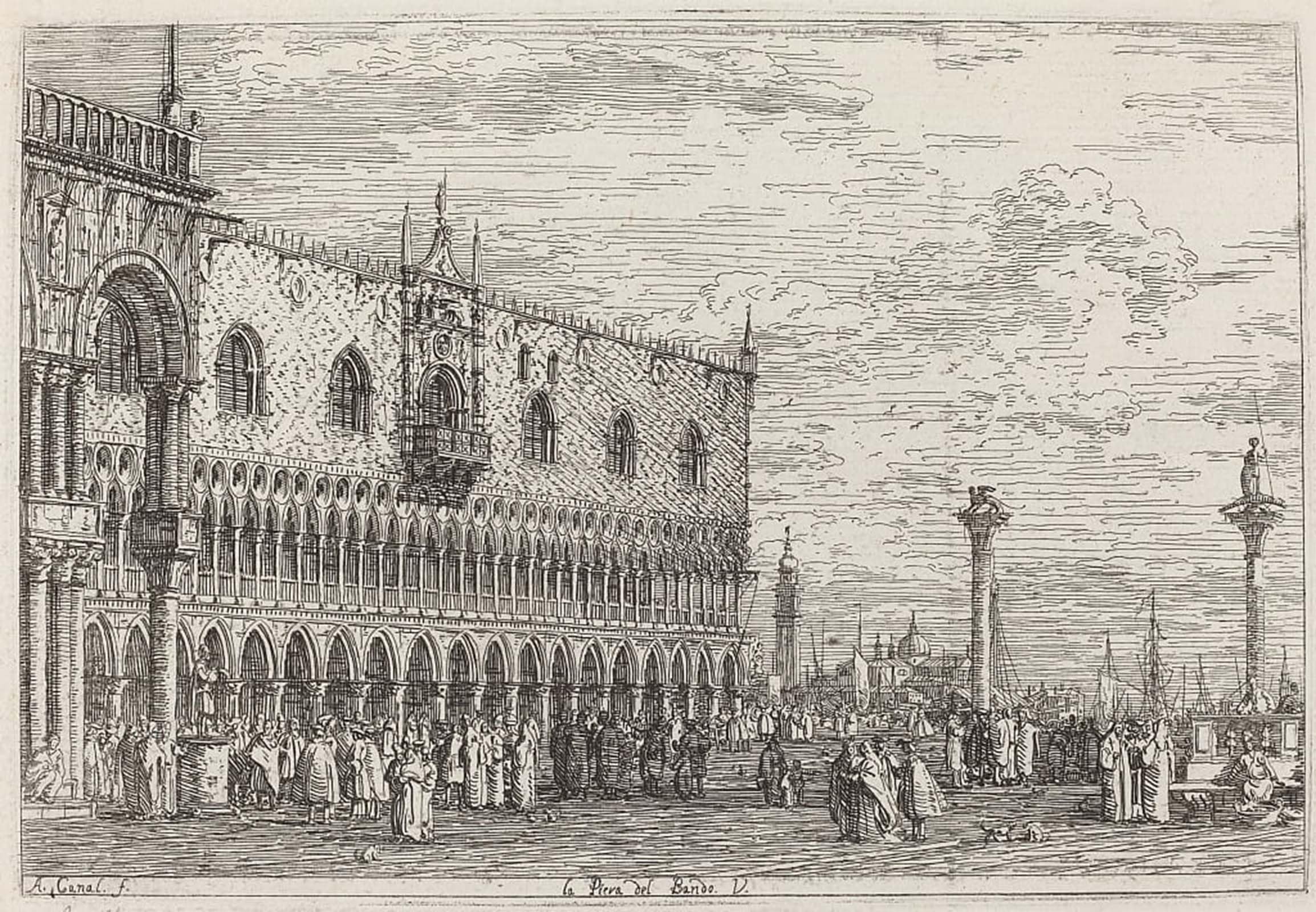ARTXLXXBN Famous Painting Art Wall Decor Abstract Art Picture the Pier of the Bando by Canaletto Animal Pictures for Home Decor 60x90cm