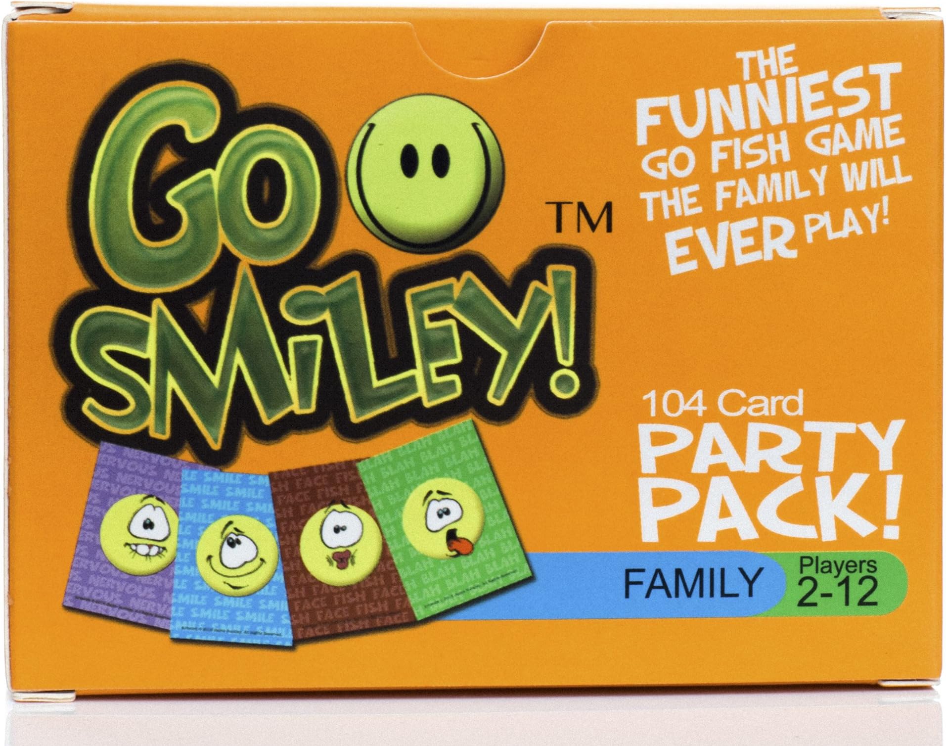 Go Smiley: Go Fish Card Game for Kids. Go Fish With Funny Faces! Big pack!Adults & Teens Will Join in on the Party, Playing With The Toddlers. Classic Childrens Set for Preschool, Kindergarten, Family