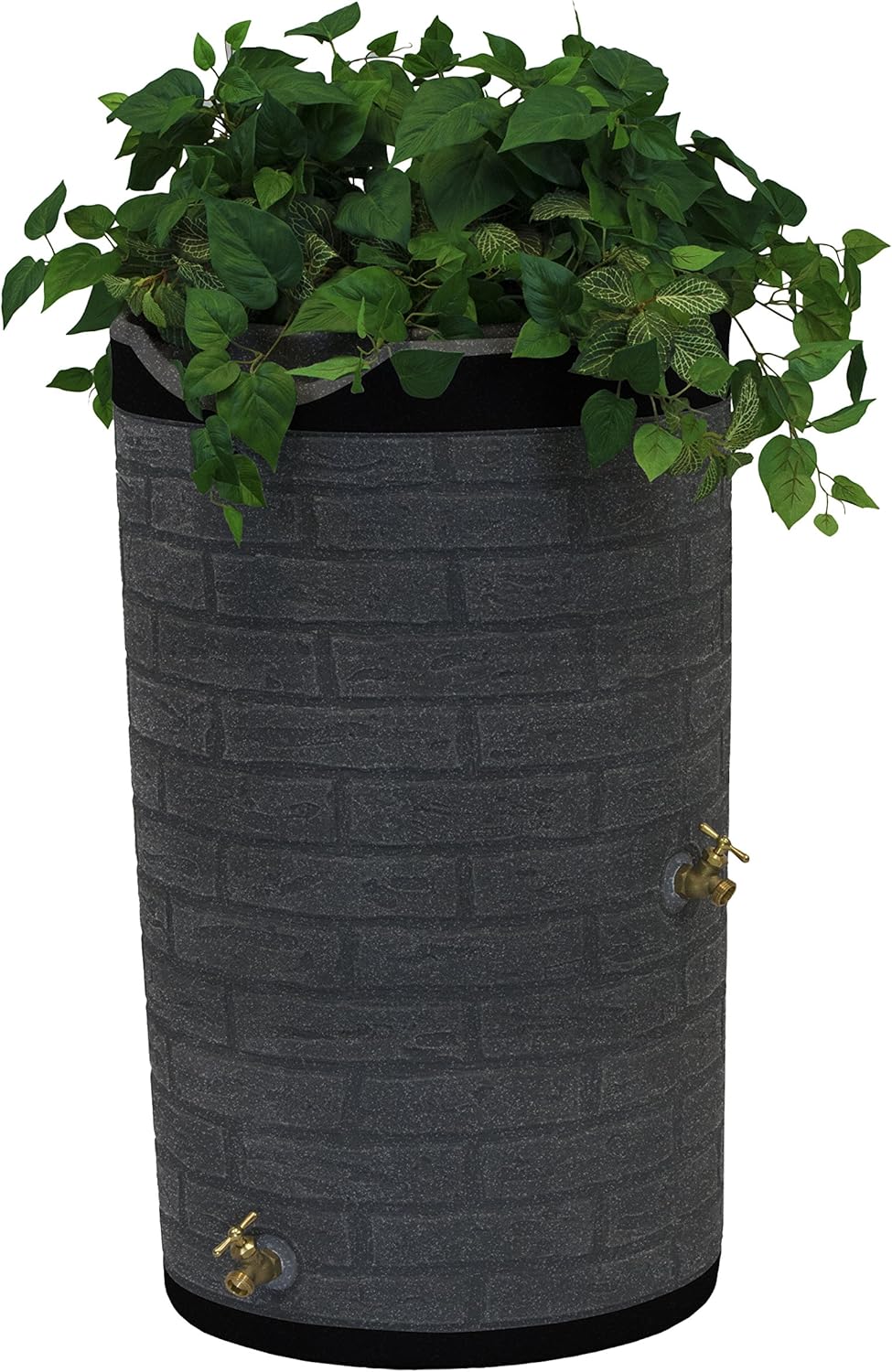 Good Ideas IMP-D50-DR-DAR Impressions Darkened Ribs Downton Rain Saver Barrel, 50 Gallon, Dark Granite