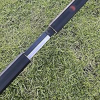 Vista 6 de Espada japonesa de anime Sasuke, espada samurái para cosplay, acero al carbono real, no afilada, Katana negra