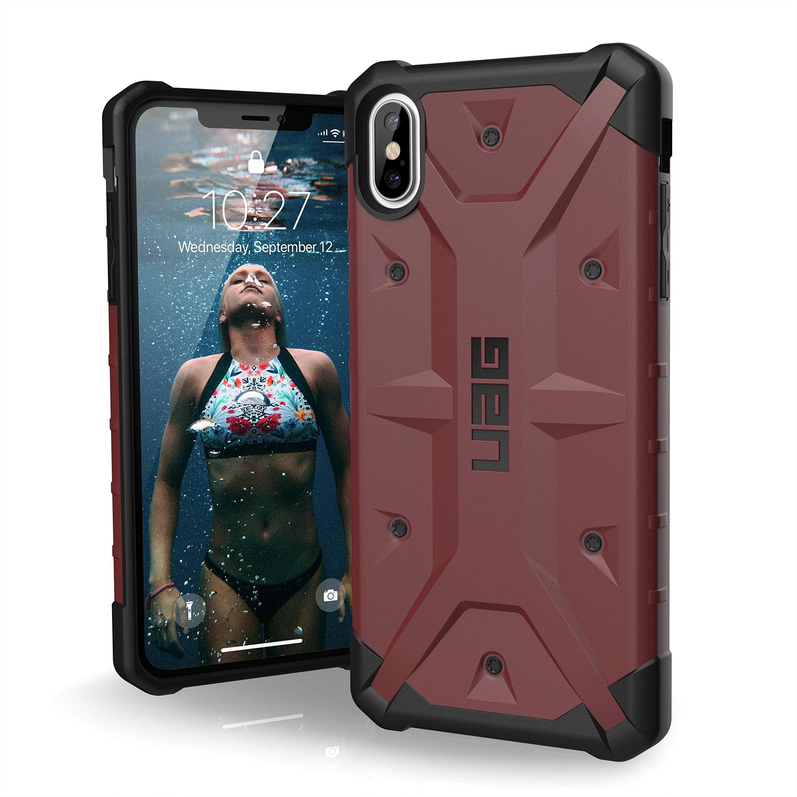 UAG iPhone Xs Max [6.5-inch Screen] Pathfinder Feather-Light Rugged [Carmine] Military Drop Tested iPhone Case