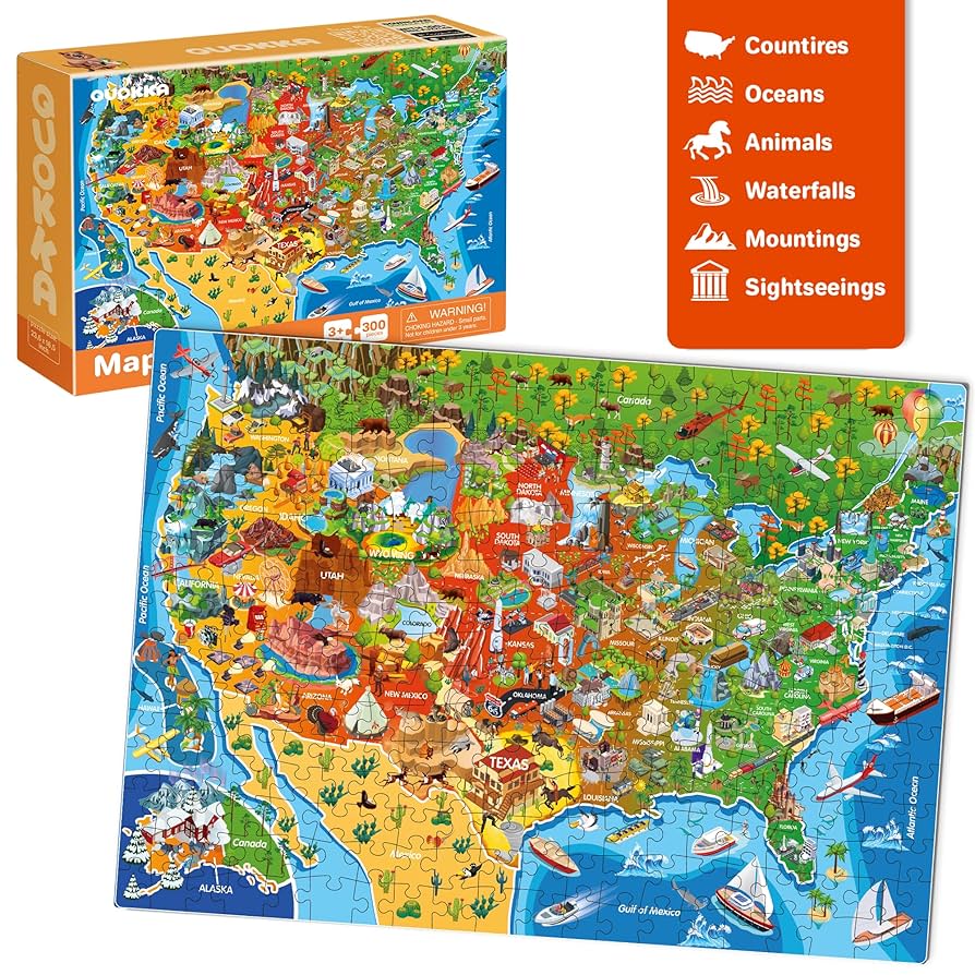 Amazon.com: QUOKKA Puzzles for Kids Ages 4-6 - 3 Set 300