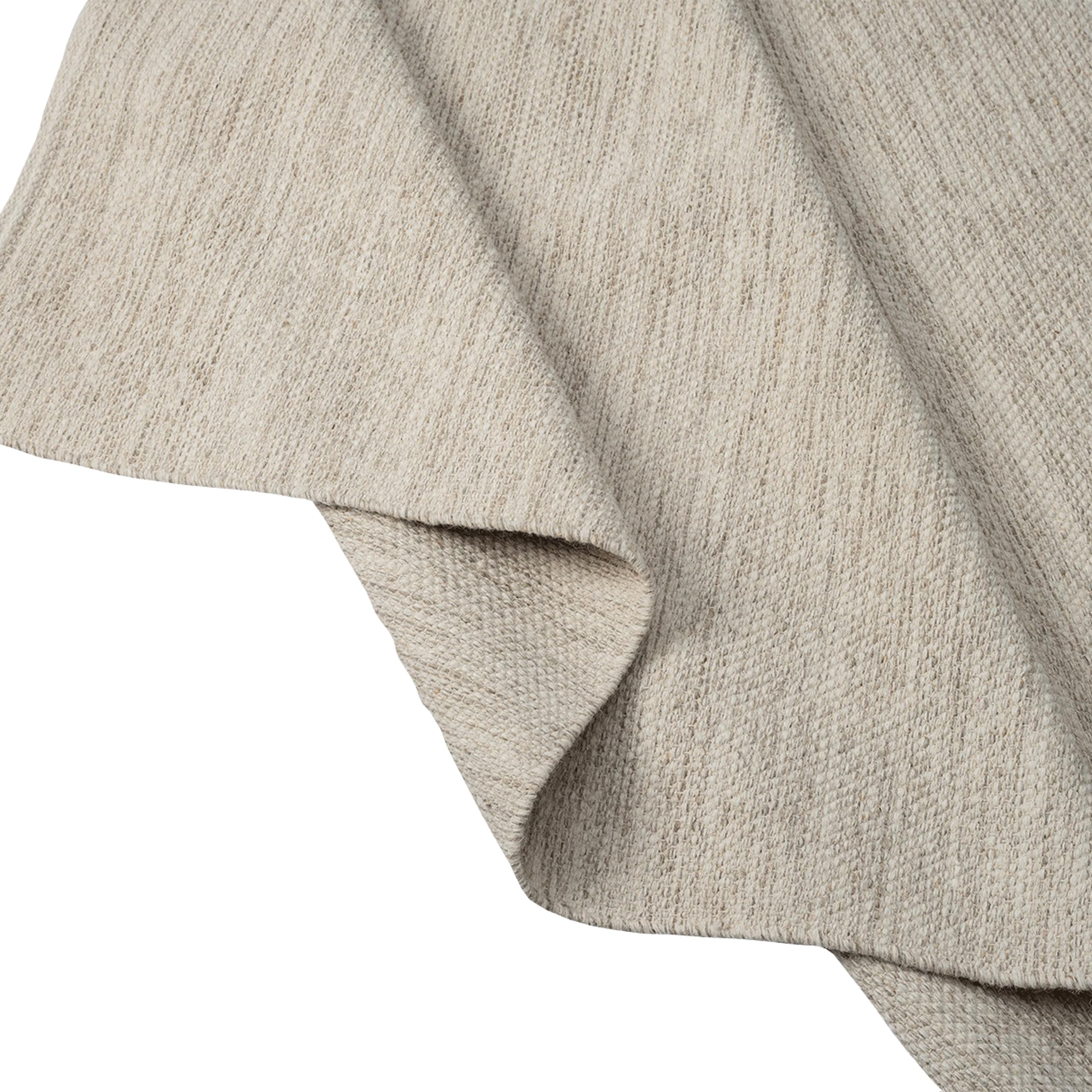 Teppich-Traum Alfombra Elegante de Lana Tejida a Mano Comedor Resistente Beige-Crema, 160 x 230 cm