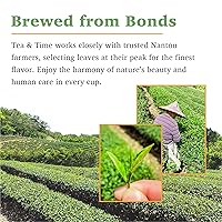 Vista 6 de TEA & TIME Té Oolong de primavera taiwanés prémium Four Seasons de Sijichun Oolong, hoja suelta, elegancia floral (3.5 oz)