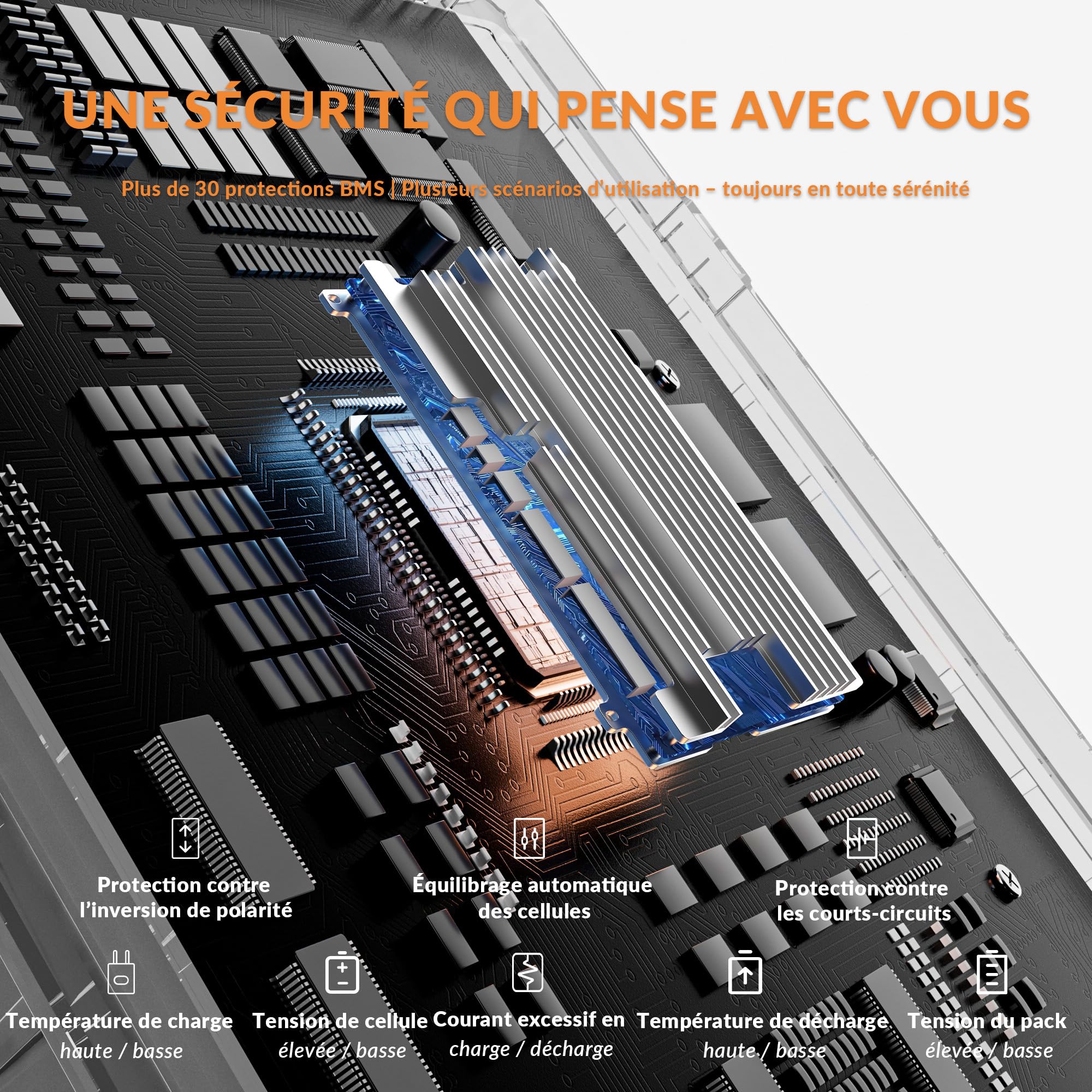 Batterie LiFePO4 Lithium 25.6V 100Ah Bluetooth, 150A BMS Protection, 2560Wh Énergie, Jusqu’à 15000 Cycles, Batterie Solaire Camping-Car, Bateau, Marine, Système Hors Réseau