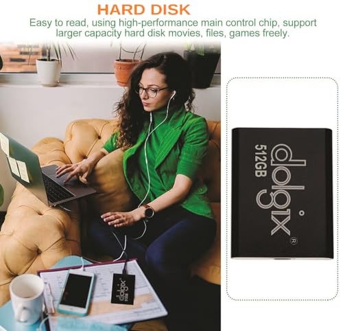 Image of Dolgix 512GB SSD Gen-2 Mini Portable External SSD Ultra High Speed, USB-Type-C 3.2 & for Windows, MAC, Smart Phone, 3 Years Warranty, Made in India