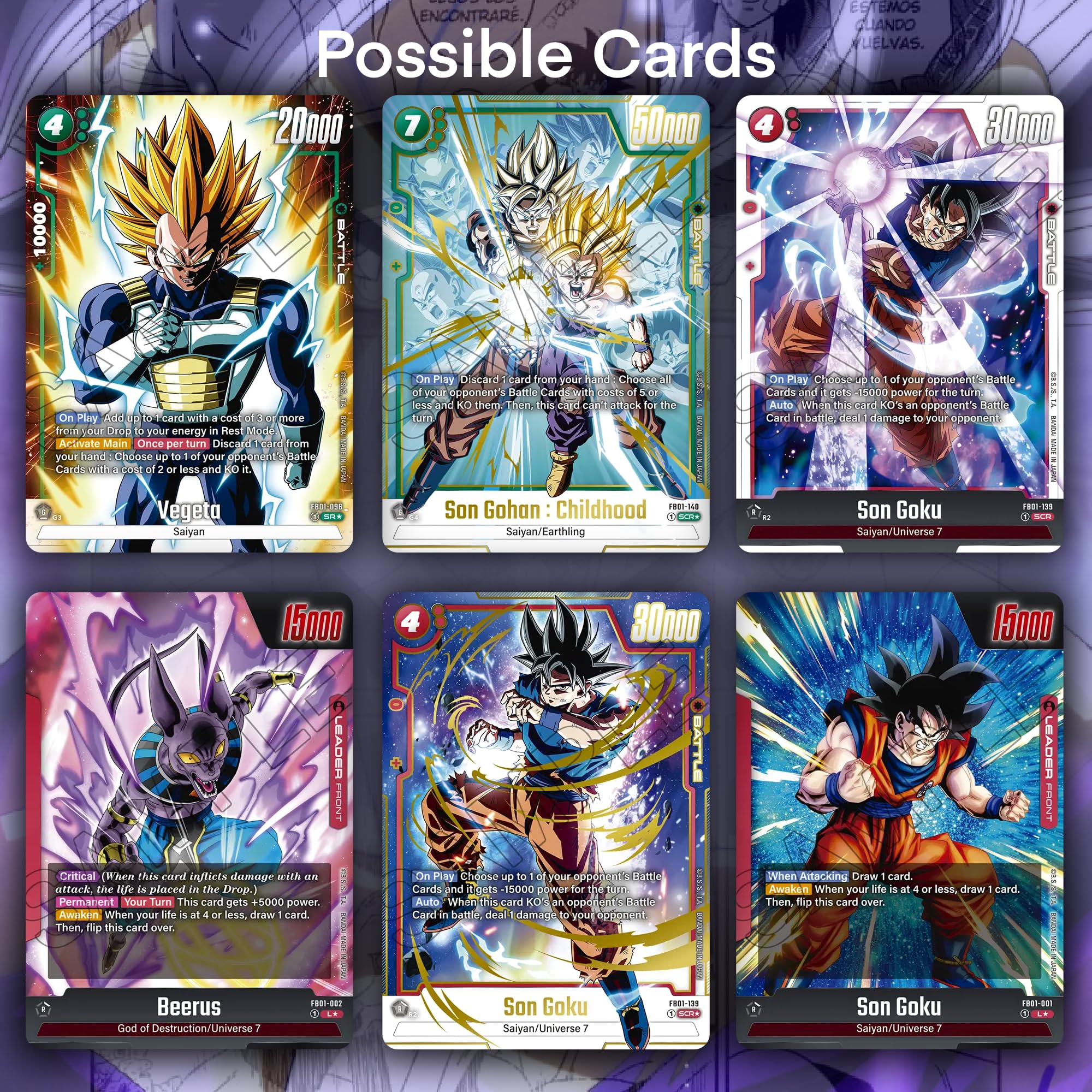 Amazon.com: MYCYBERSTASH Booster Packs (DB Super: Fusion World