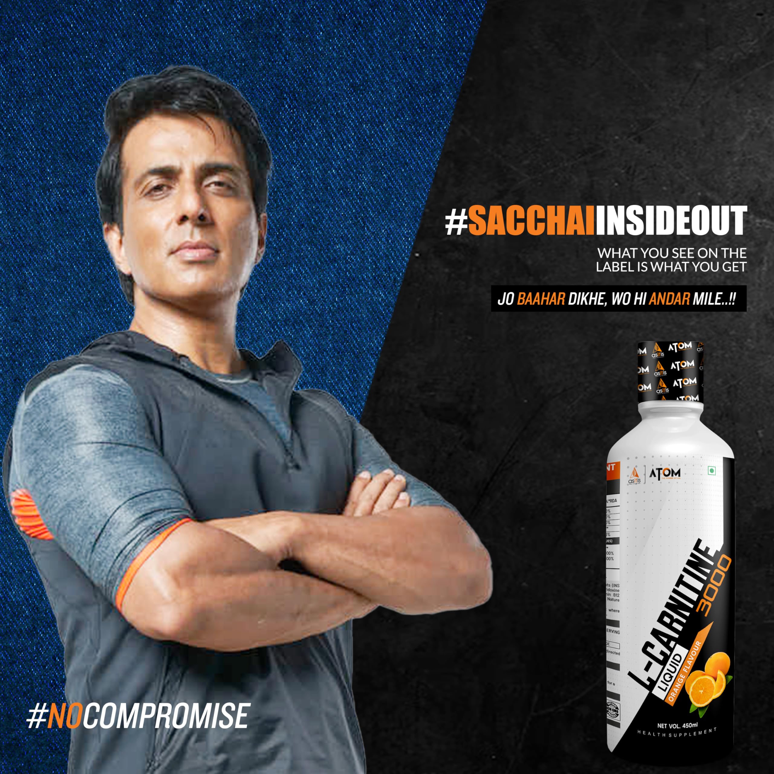 atom l carnitine Buy AS-IT-IS Nutrition ATOM L- Carnitine Liquid Helps Convert Fat into  Energy, With Vit. B6, B12, 3000mg L-Carnitine, Sugar Free, Performance &  Recovery, 30 Servings, 450ml, Orange Online at Low Prices in