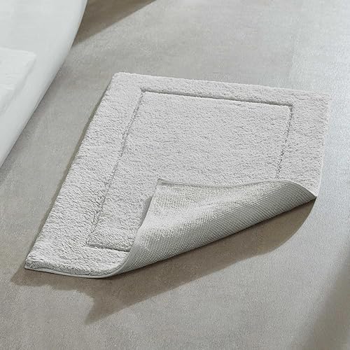 Miniatura 2 de Calvin Klein - Juego de alfombras de baño, alfombras de baño de algodón suaves y absorbentes, decoración moderna de baño (gris plateado, 2 piezas)