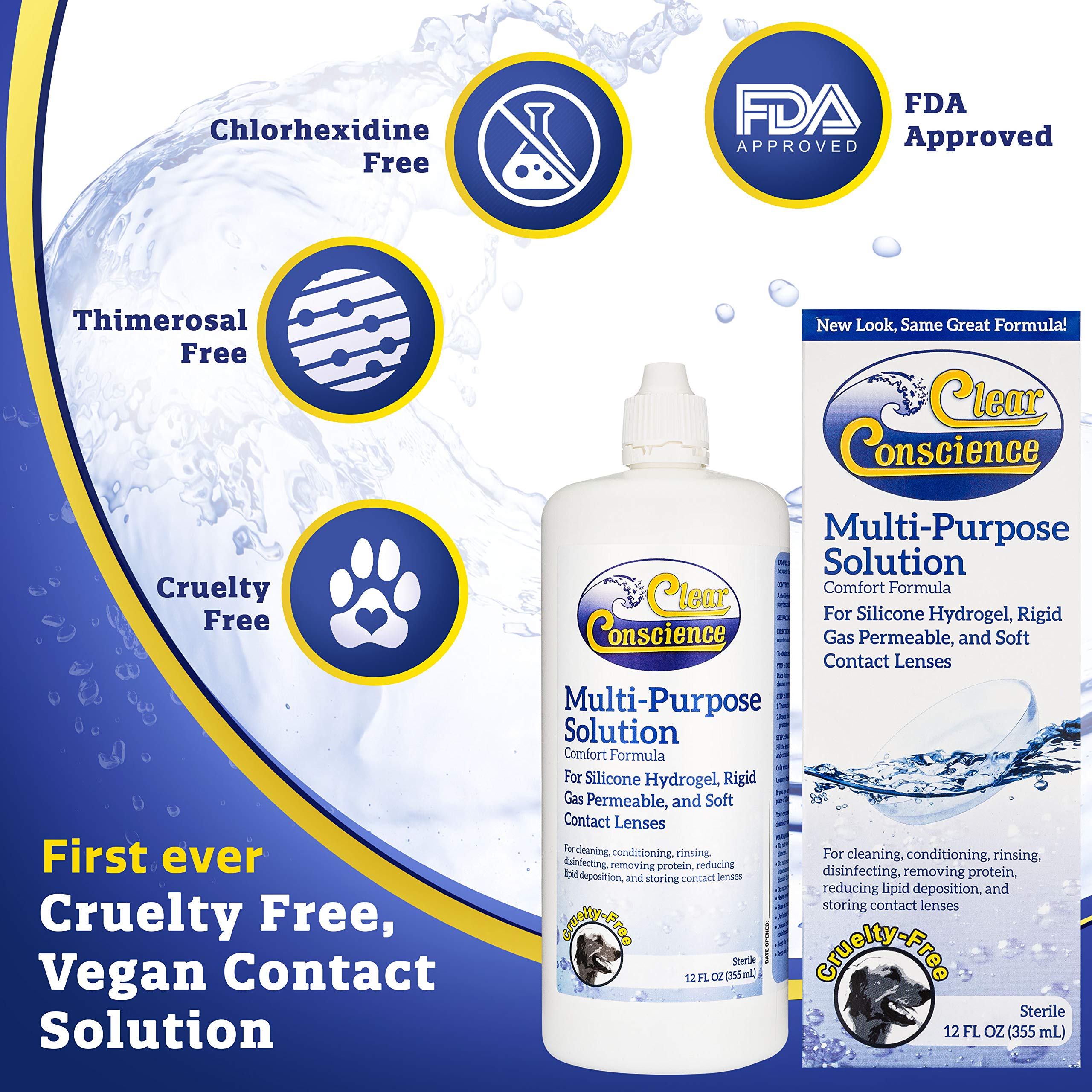 Buy Clear Conscience Contact Lens Solution 12oz MultiPurpose Soft