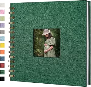 Yopih Grey Scrapbook Photo Book With 100 White Pages 29x21.5 Cm