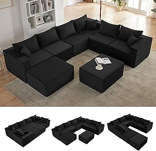Weture 121''Modular Sectional Sofa 2 Ottoman