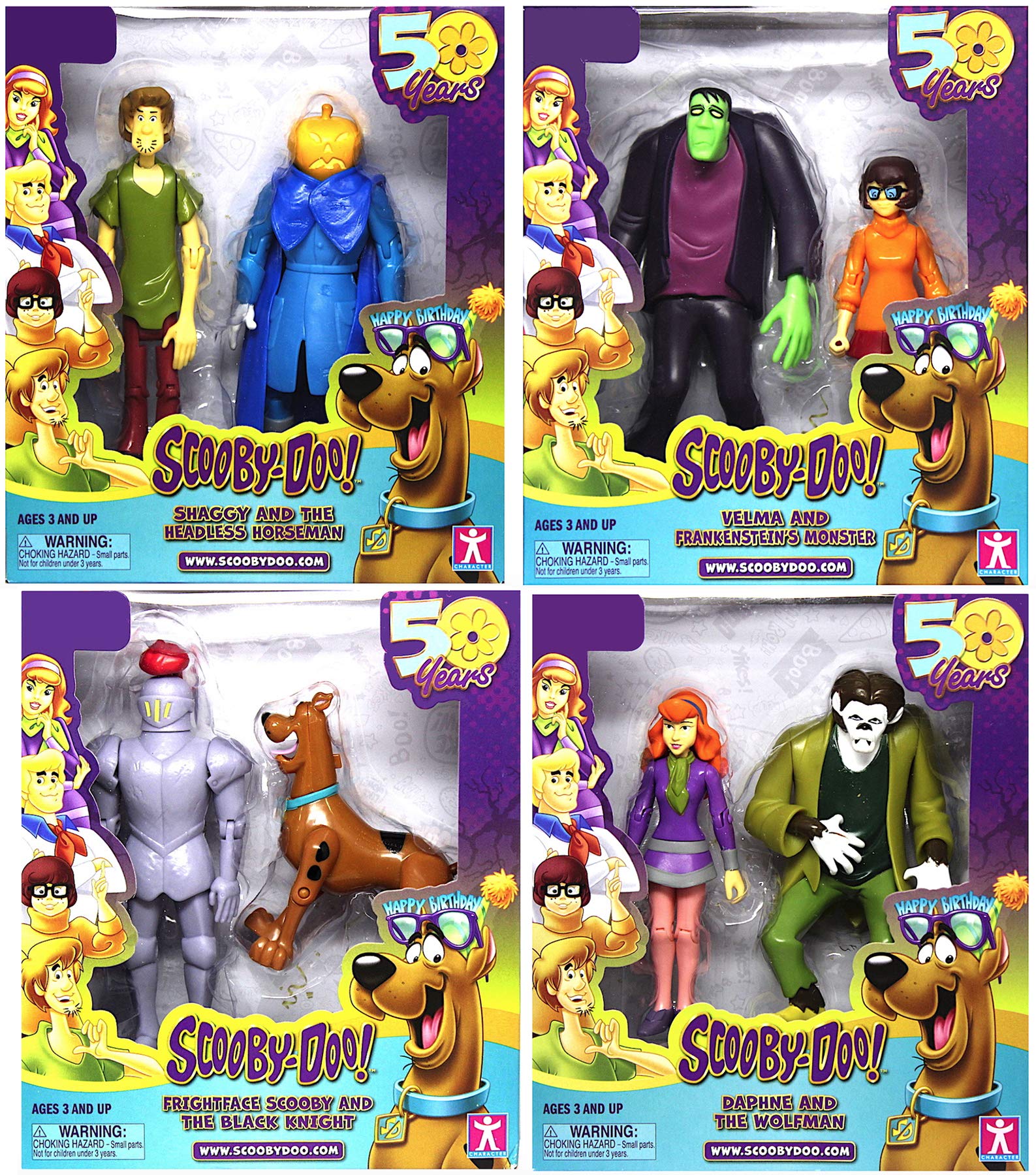 Lote De 2,5"" Scooby-Doo Wolfman Embrujado Drácula Fantasma