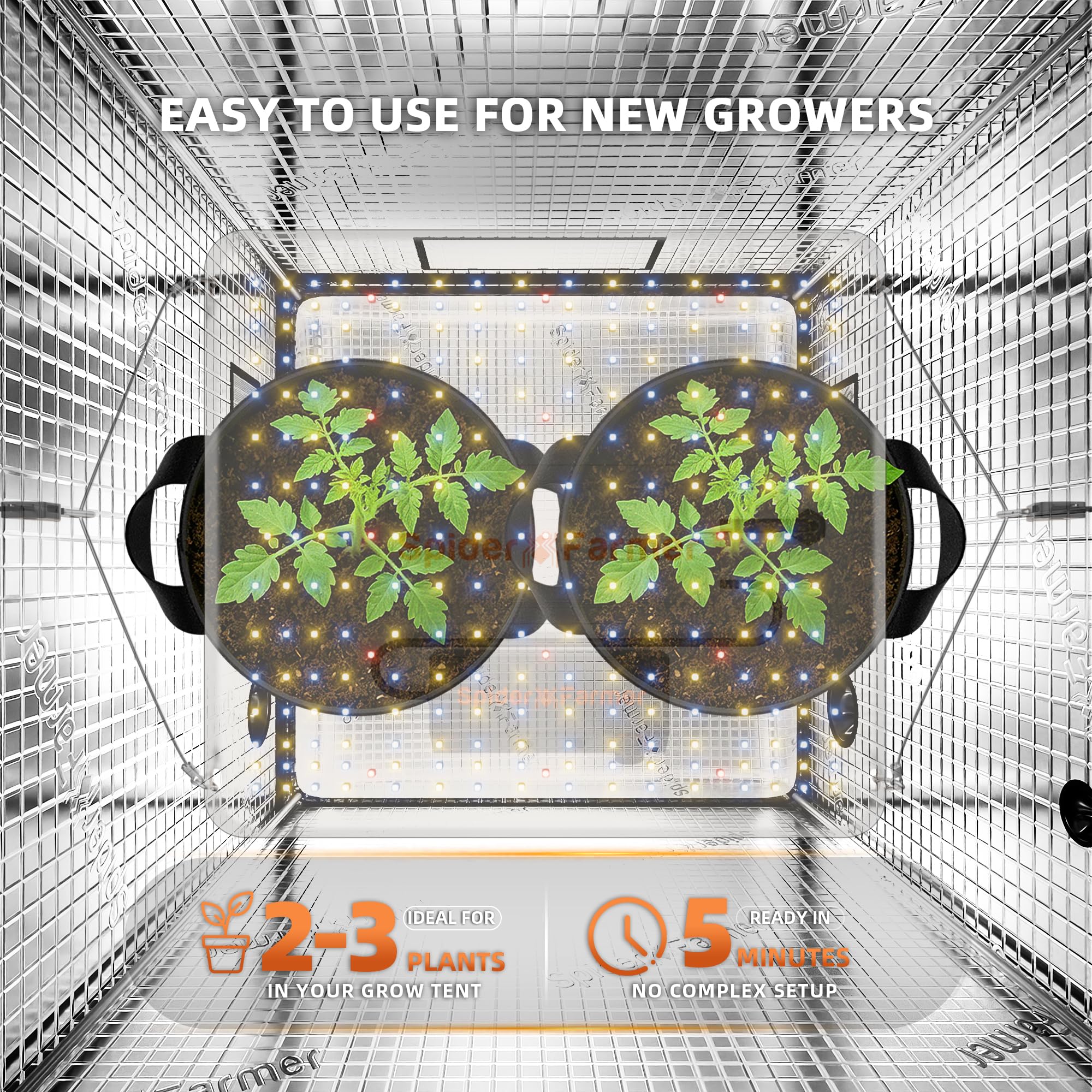 Amazon.com : Spider Farmer SF1000 100W LED Grow Light for Indoor