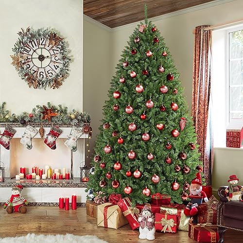 Miniatura 2 de Yaheetech Árbol de Navidad de abeto completo Douglas sin iluminación de 7.5 pies con soporte plegable, árbol de Navidad extra grueso para decoración