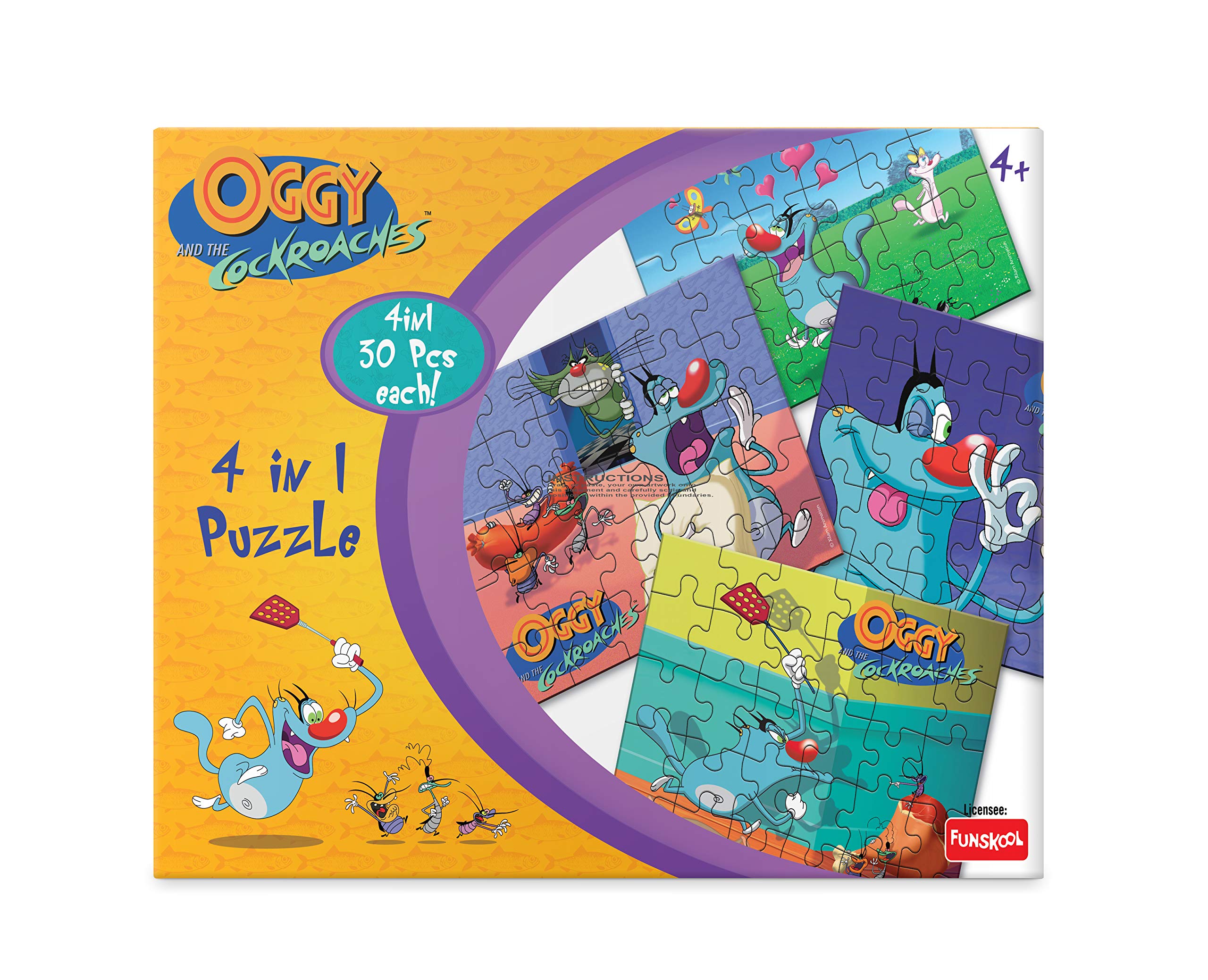 Funskool Oggy 4 in 1 30 Pcs Puzzle (B07PXSKCST) Amazon Price History, Amazon Price Tracker