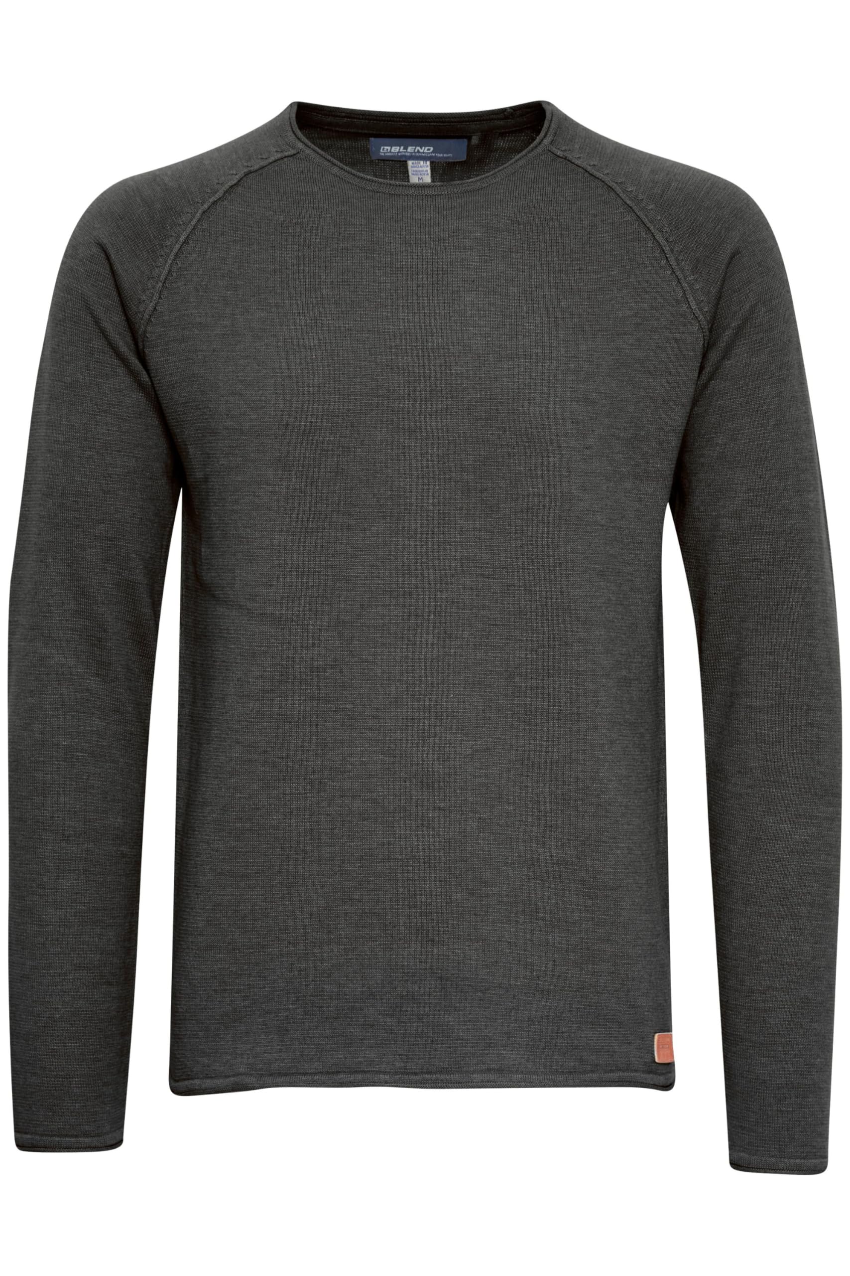 Blend BHJohn Herren Strickpullover Feinstrick Pullover mit Rundhalsausschnitt