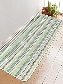 SARAL HOME EASY LIVING Cotton Rectangular Yoga Mat/Runner (Green, 60X180 Cm) - image, photos