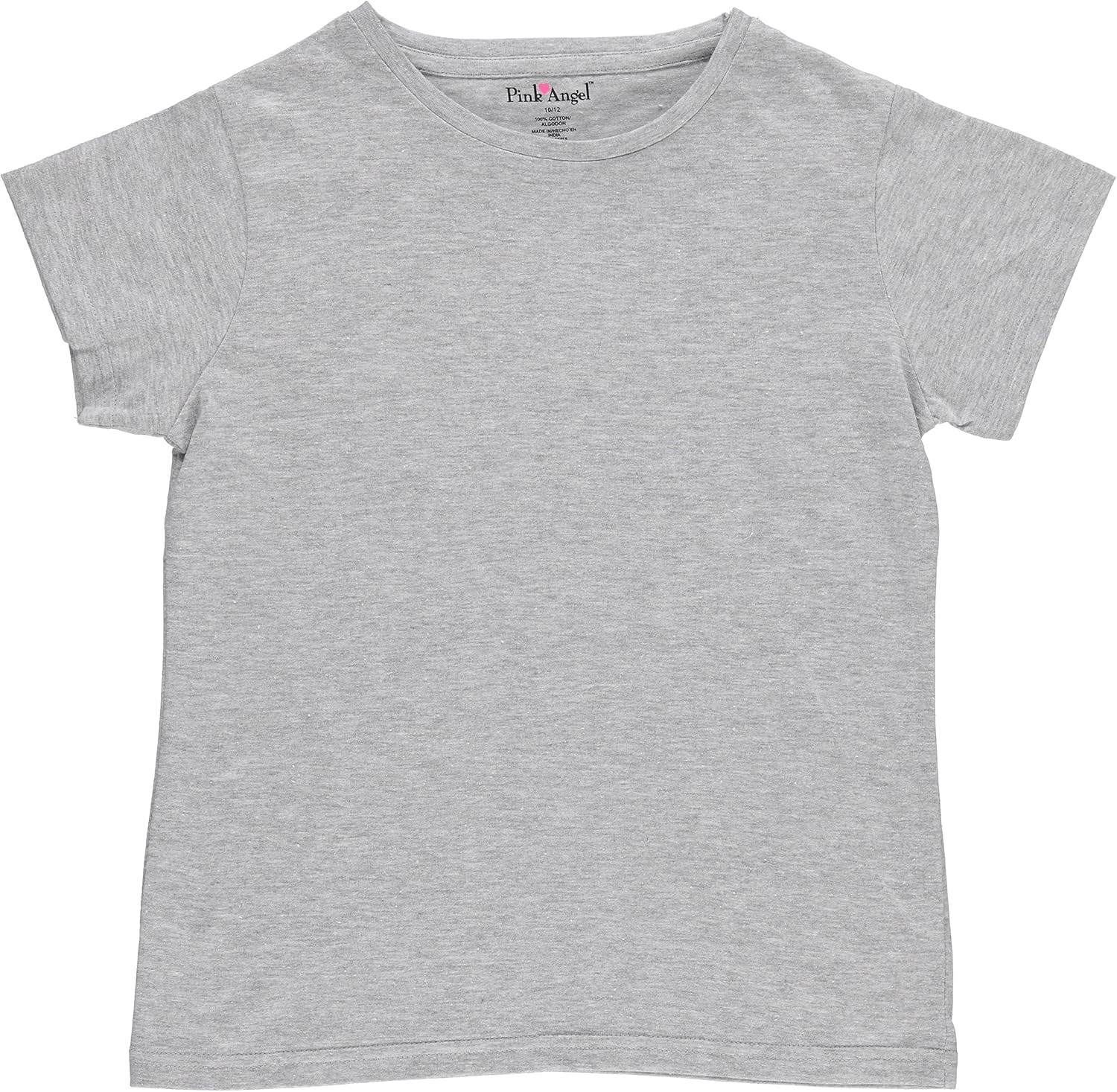 Pink Angel Girls' 8-Pack Cotton T-Shirts – Crew Neck Short Sleeve Tees, Solid Color Multipack, Sizes 4–16 - Image 3