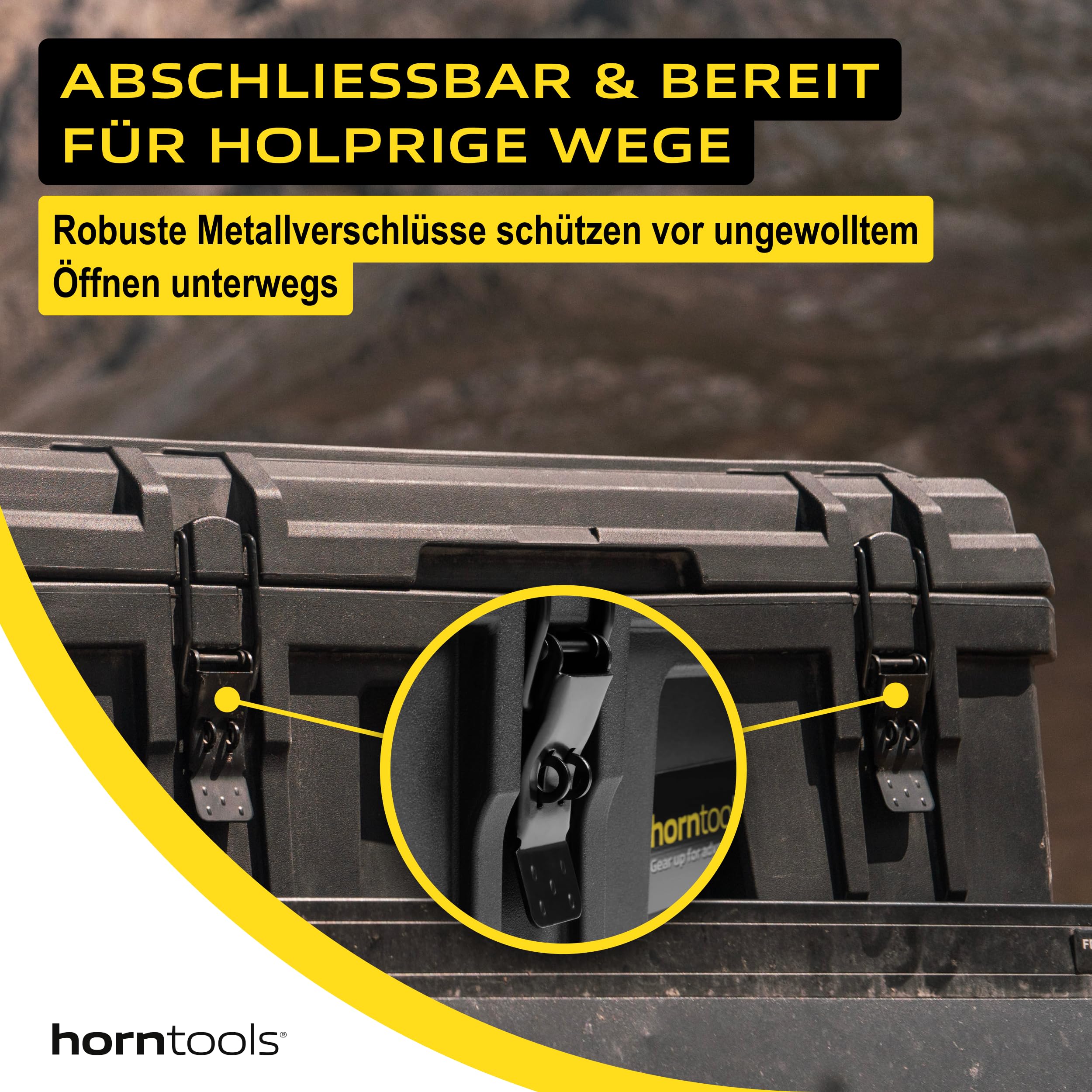 horntools Offroad Dachbox Auto - 98 L, Wasserdicht - Overlanding & Camping