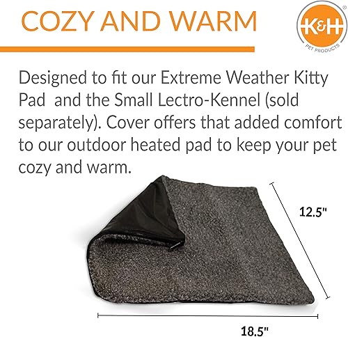 Miniatura 2 de K&H Pet Products Almohadilla para gatitos para clima extremo, funda de repuesto para lectro-kennel para exteriores, cierre de cremallera, suave y