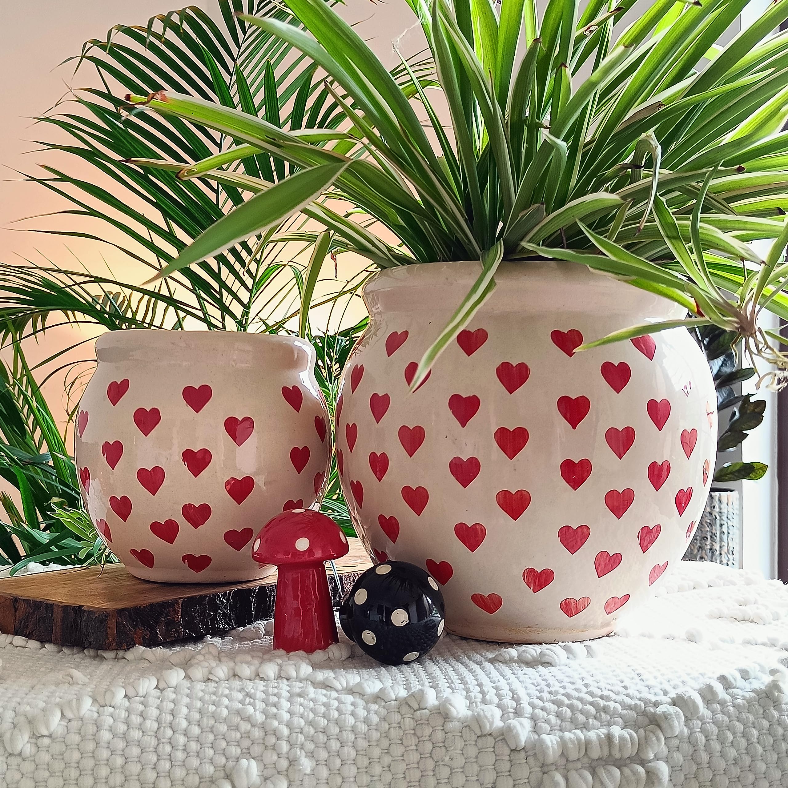 Handi Ceramic Planters - Multicolor Handmade Pots -5