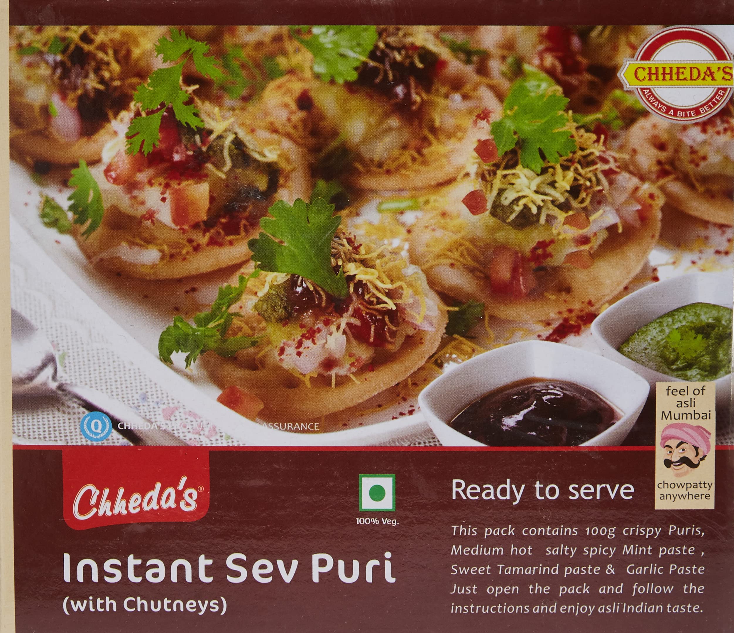 Chheda'S Instant Sev Puri Set 400 Gm | Authentic Indian Namkeen | Traditional Indian Snacks.