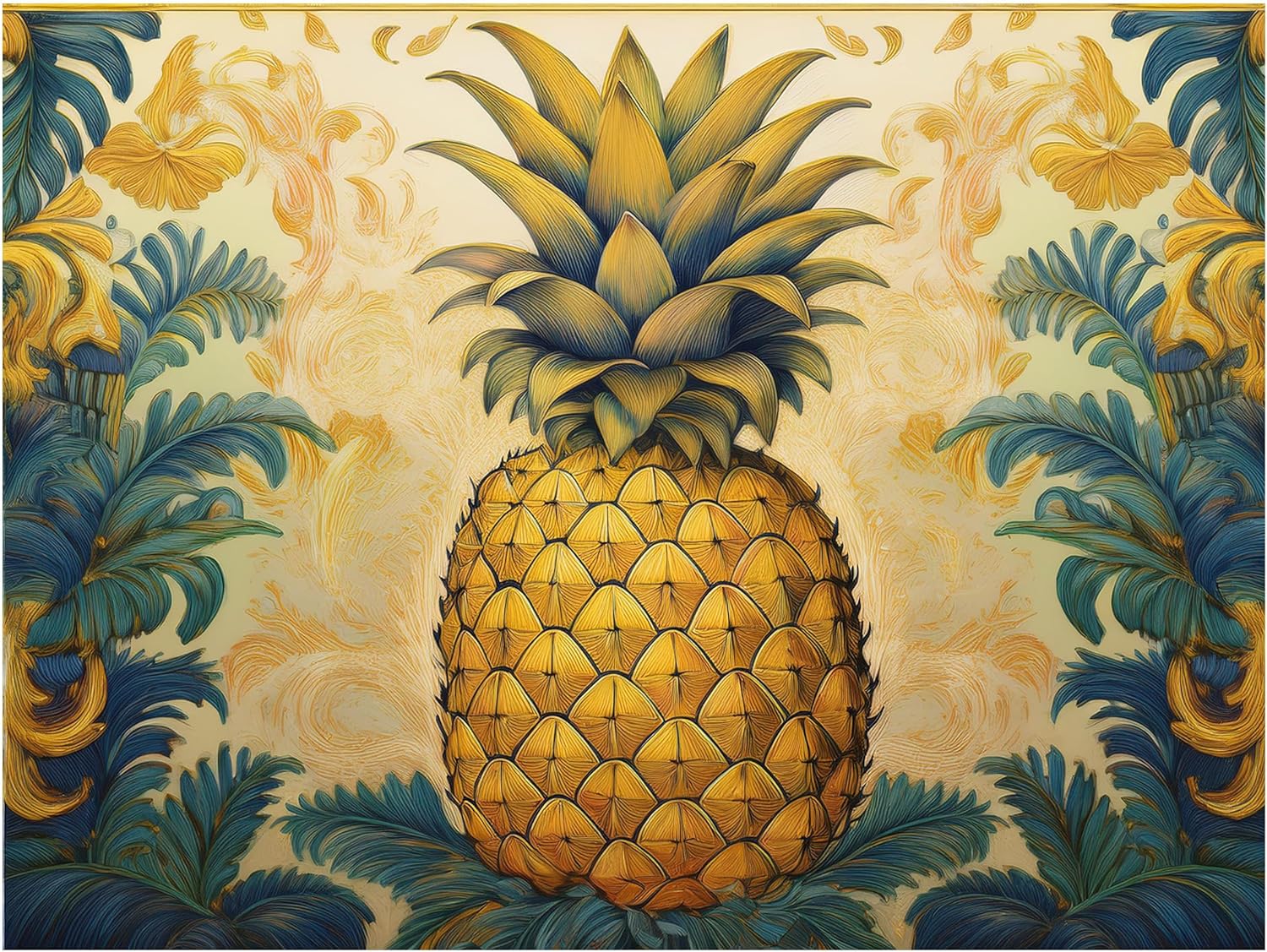 Tile Mural Pineapple Decor Kitchen Bathroom Wall Art Backsplash Marble Ceramic - Picture 2 of 14