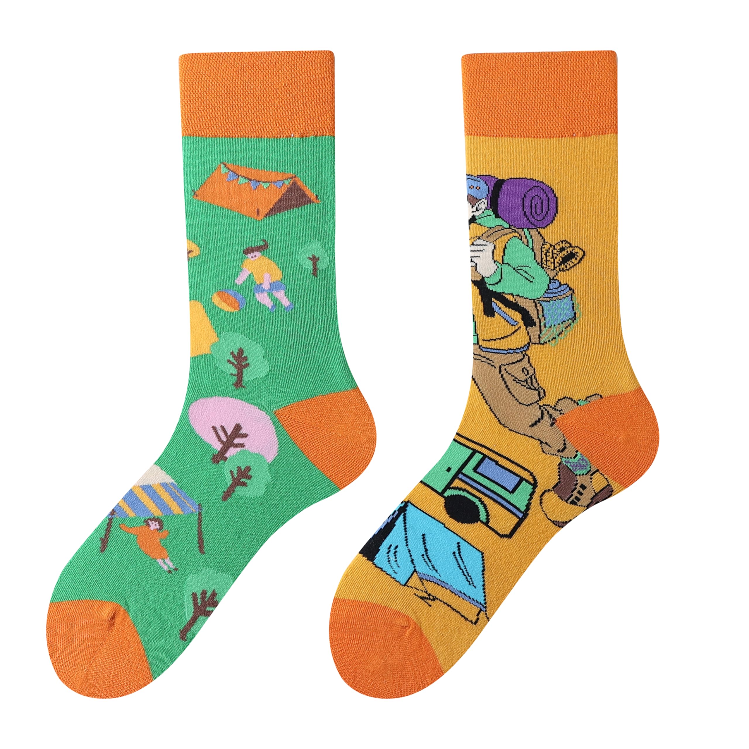 Calcetines Divertidos Unisex para Mujer y Hombre con Diseños Asimétricos en Par - Temas Animales, Comida, Fruta, Deporte y Arte en Algodón - Ideal para Regalos — view 72