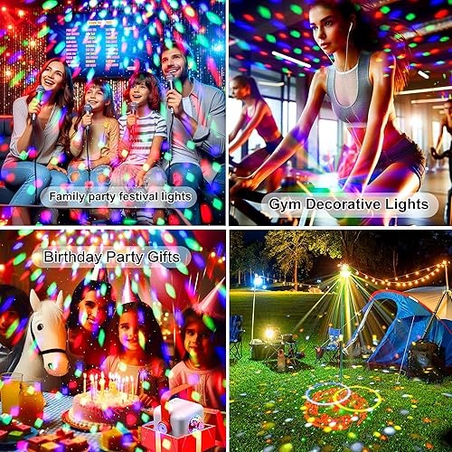 Miniatura 3 de DJANT Luces de bola de discoteca para fiesta de DJ, proyector de luces estroboscópicas de escenario, activado por sonido con control remoto para el