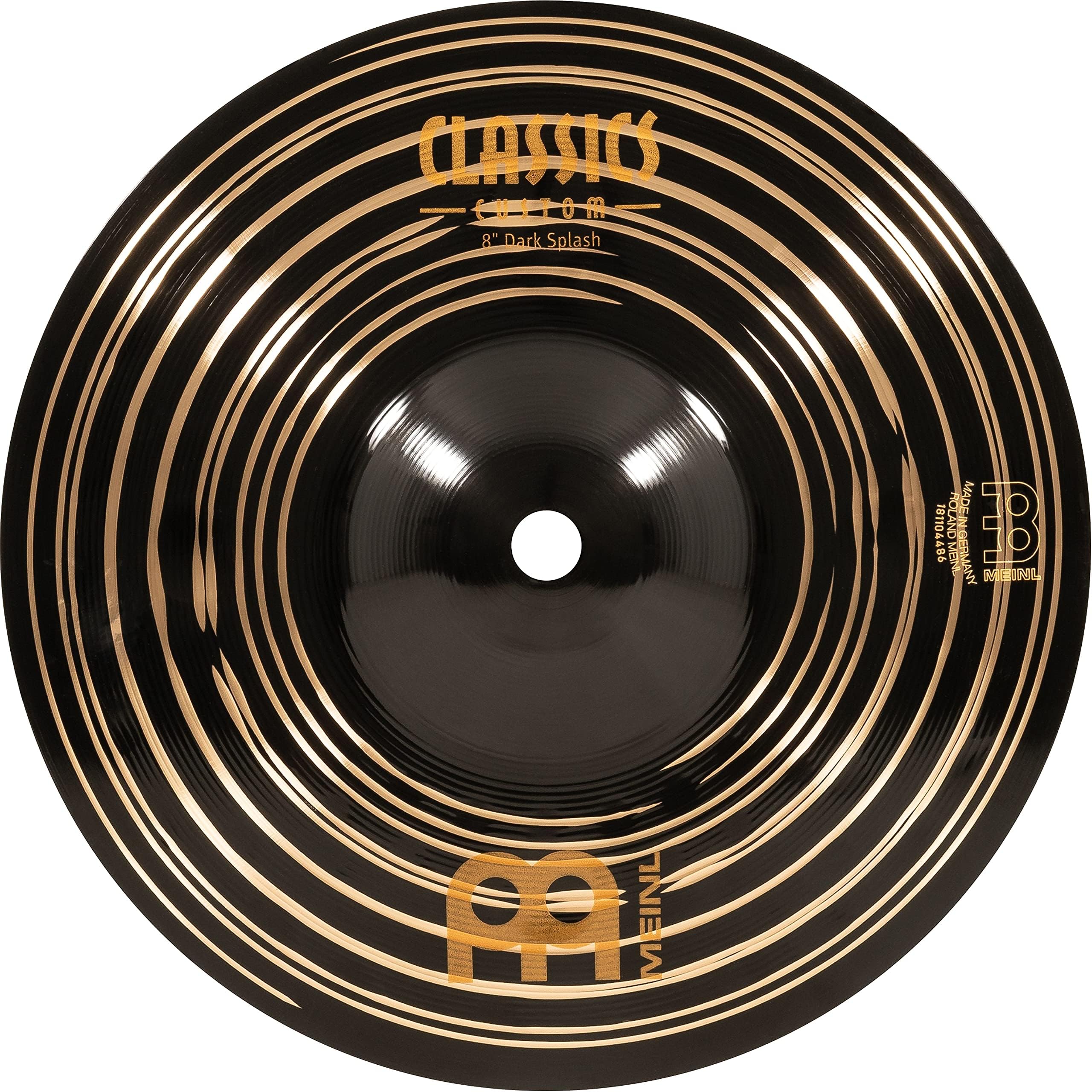 Classics Custom Dark 8" Splash Cymbal for Drum Set — MADE IN GERMANY — B12 Bronze, 2-YEAR WARRANTY