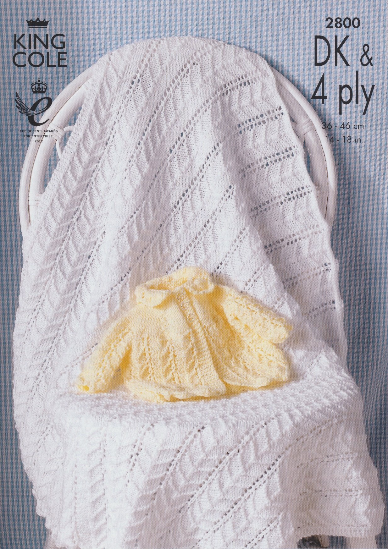 King Cole Baby Matinee Jacket & Shawl Big Value Knitting Pattern 2800 Dk, 4 Ply