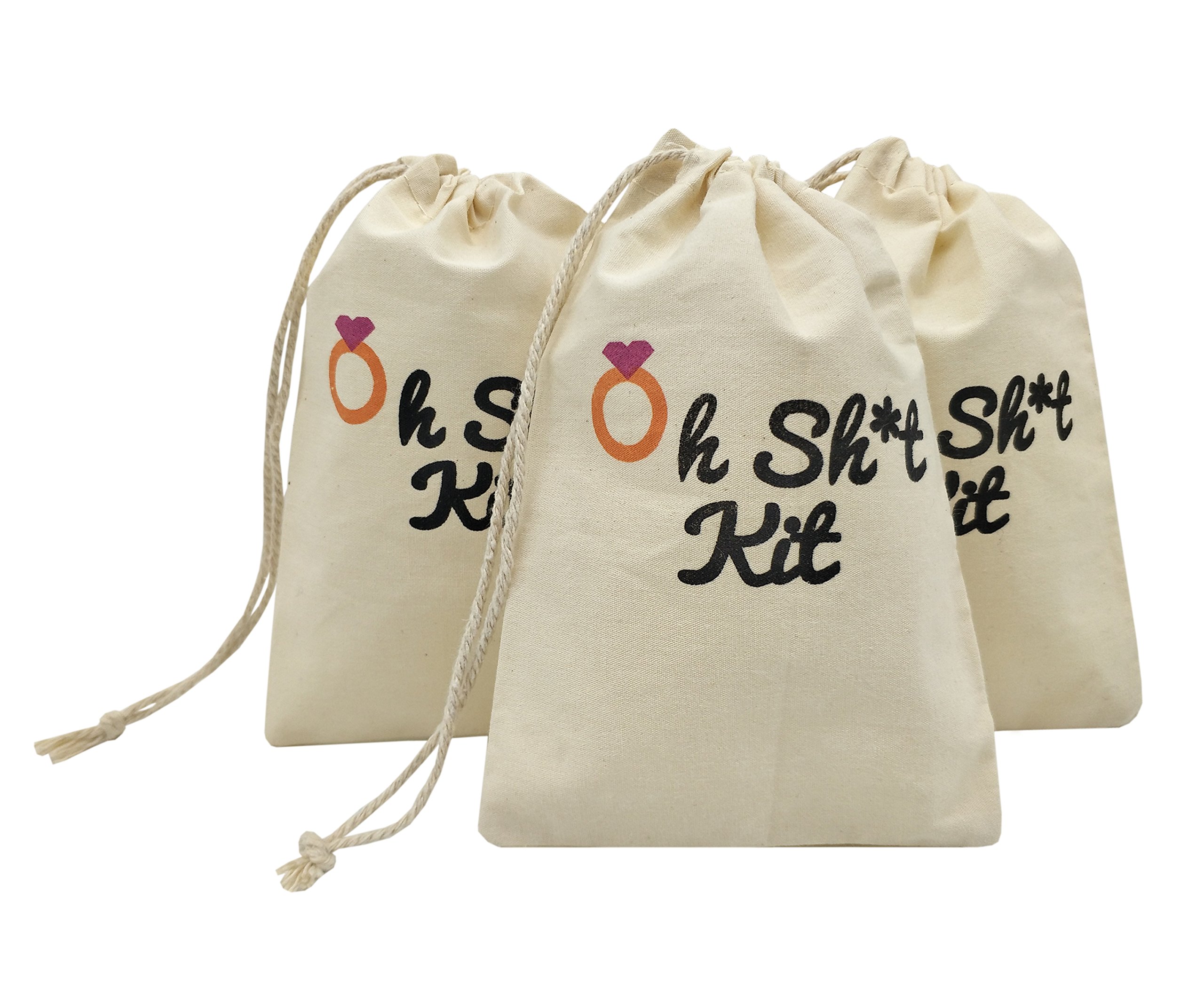 20pcs Bachelorette Party Drawstring Pouch Bags 4x6 inch Hangover Kit Bags Bridesmaid Survival Kit"Oh Sh*t Kit Bag
