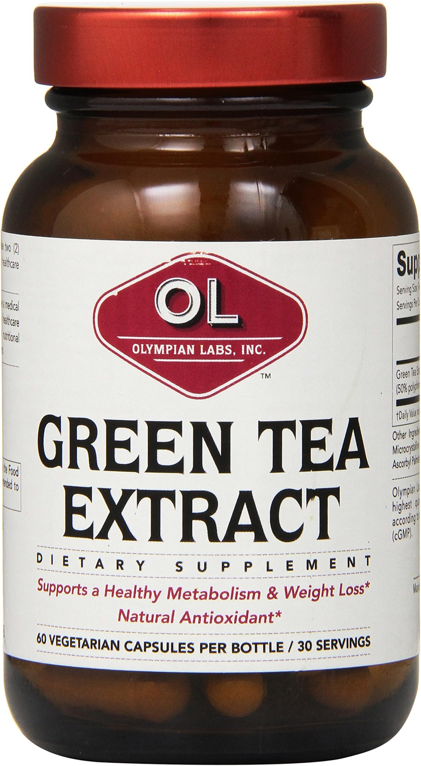 Olympian Lab Green Tea Extract, 500mg, 60-Count