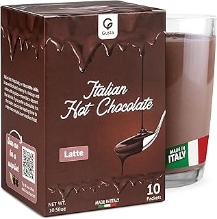 Italian Hot Chocolate Latte – Smooth & Creamy Cocoa Drink Mix with Milk – Authentic Made in Italy – Comforting Morning Coffee Alternative – 10 Packets