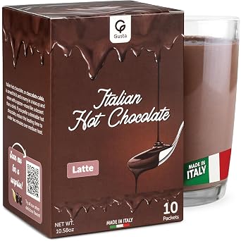 Italian Hot Chocolate Latte Smooth & Creamy Cocoa Drink Mix with Milk Authentic Made in Italy Comforting Morning Coffee Alternative 10 Packets
