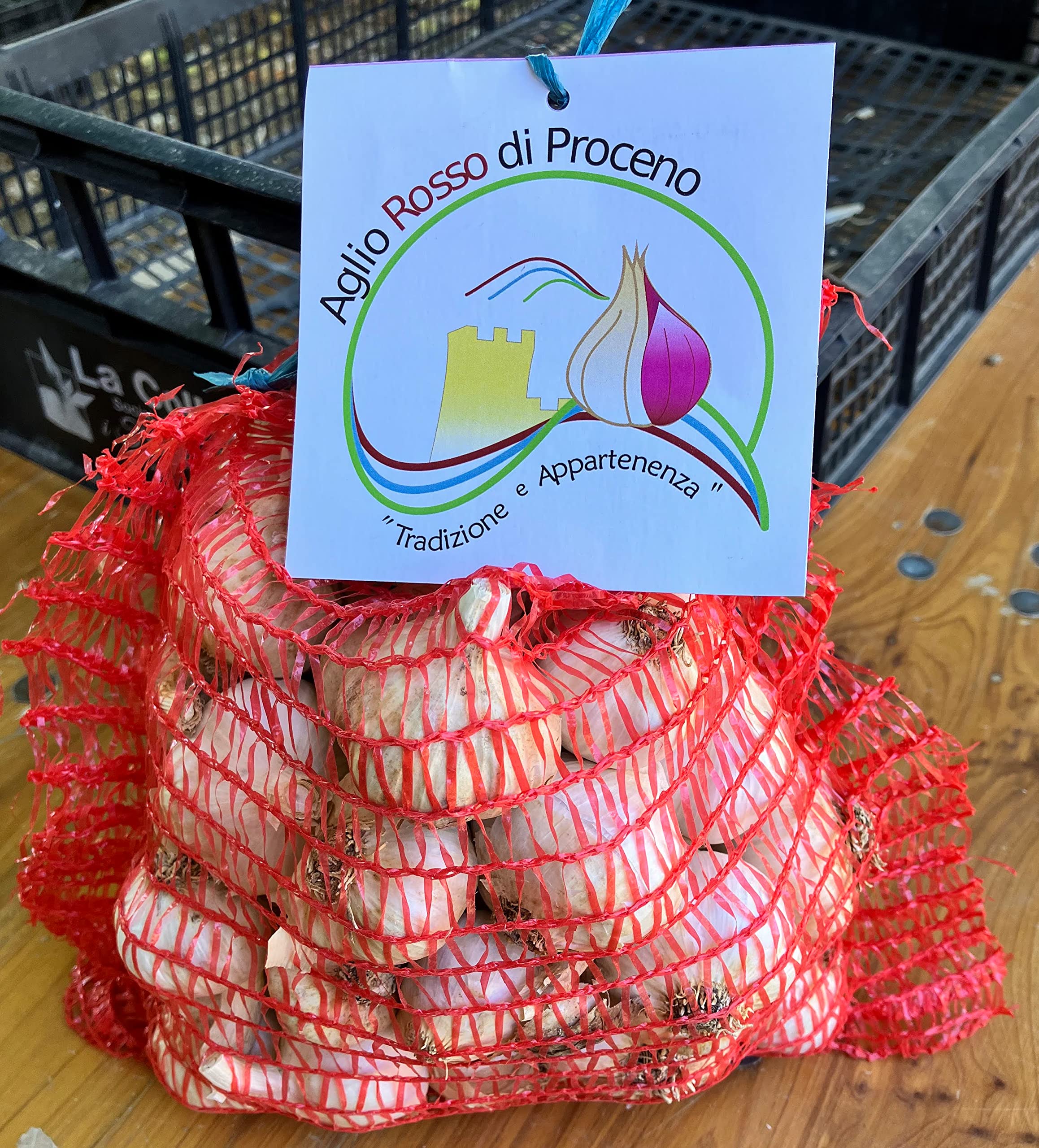 Aglio Rosso di Proceno - 1 conf. da 1 kg in teste sfuse di calibro piccolo - Nostra Produzione