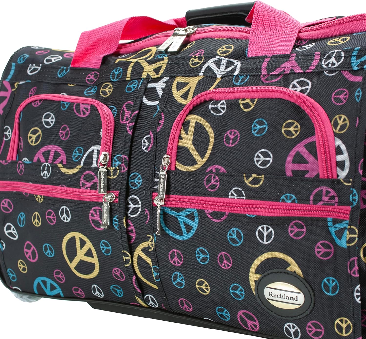 Rockland Rolling Duffel Bag, Peace, 22" - Image 9