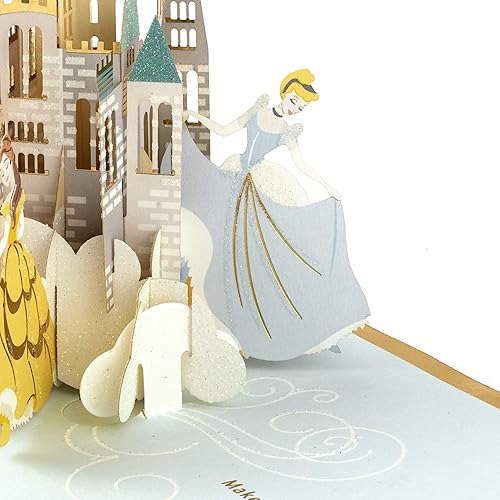 Miniatura 6 de Hallmark Signature Paper Wonder - Tarjeta de cumpleaños desplegable de princesa Disney (jazmín, bella, cenicienta, ariel)