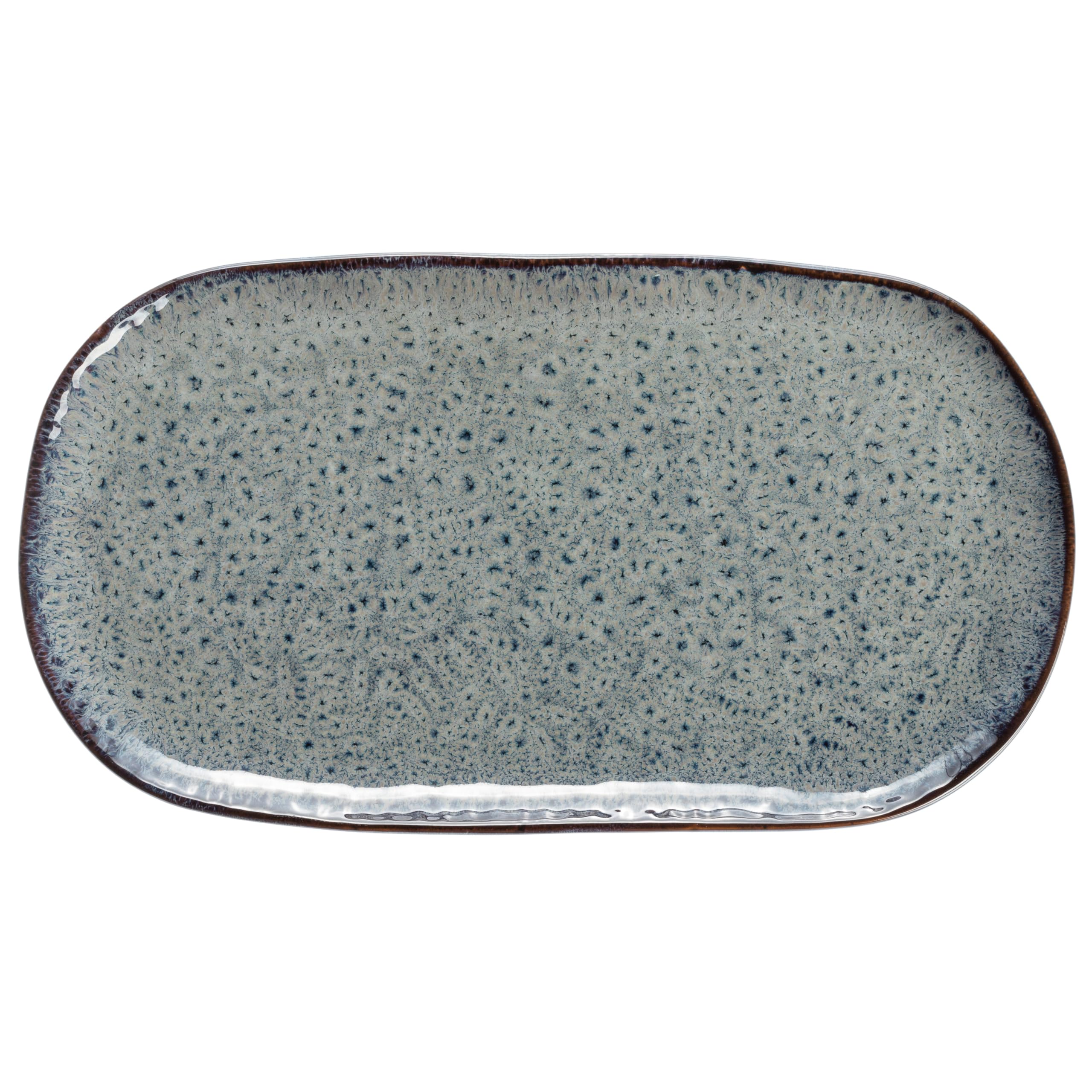 Piatto Da Portata Quadrato LEONARDO Matera - Ceramica, 32x18 Cm, Blu, Lavabile In Lavastoviglie, Microonde