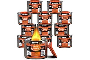 Premium 4-Hour Chafing Dish Burners: Luminar Resealable-Wick Fuel Cans for Effortless Catering