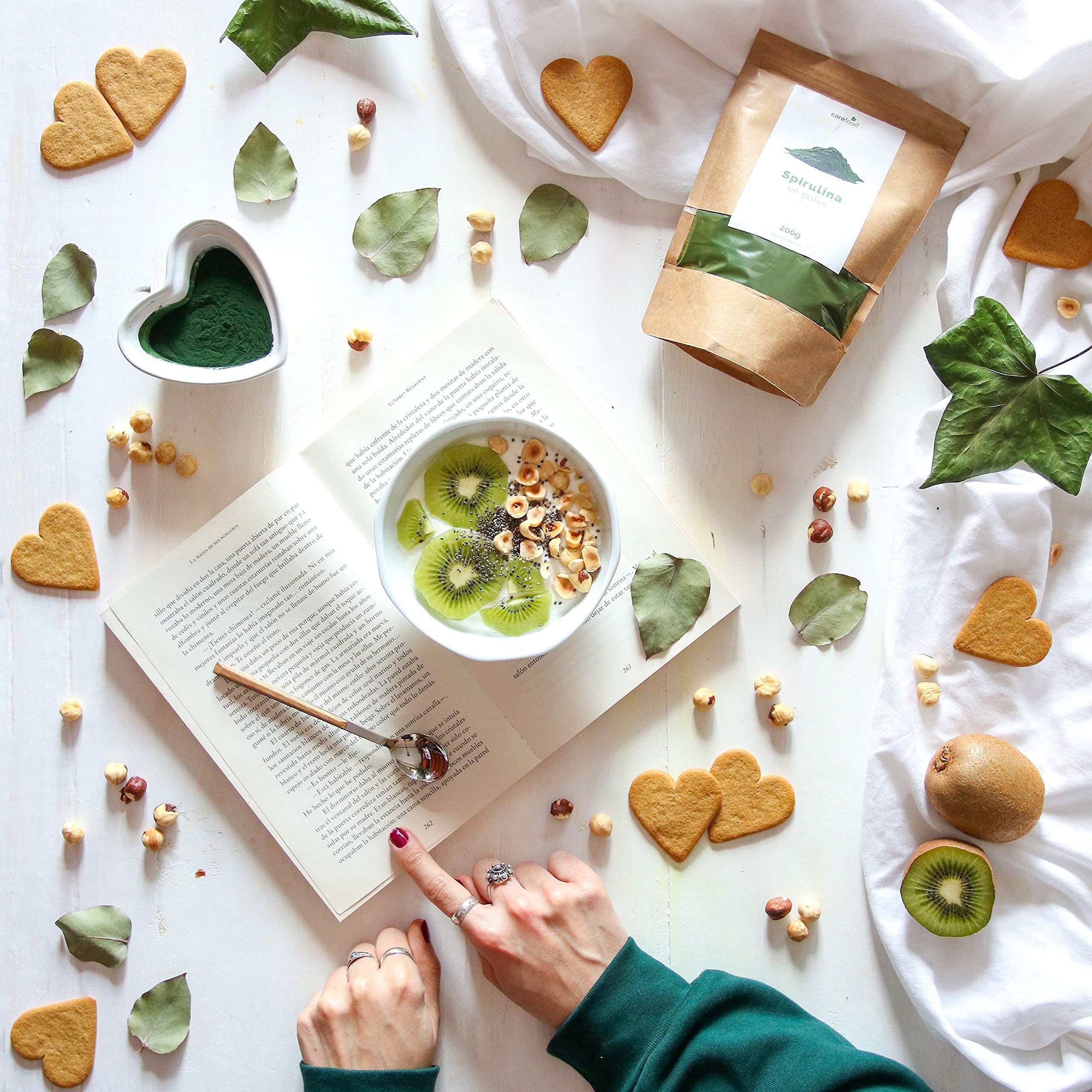 Spirulina Polvere Bio - 200 g - Alga Spirulina in Polvere - Superalimenti - Effetto Saziante - Spirulina Bio