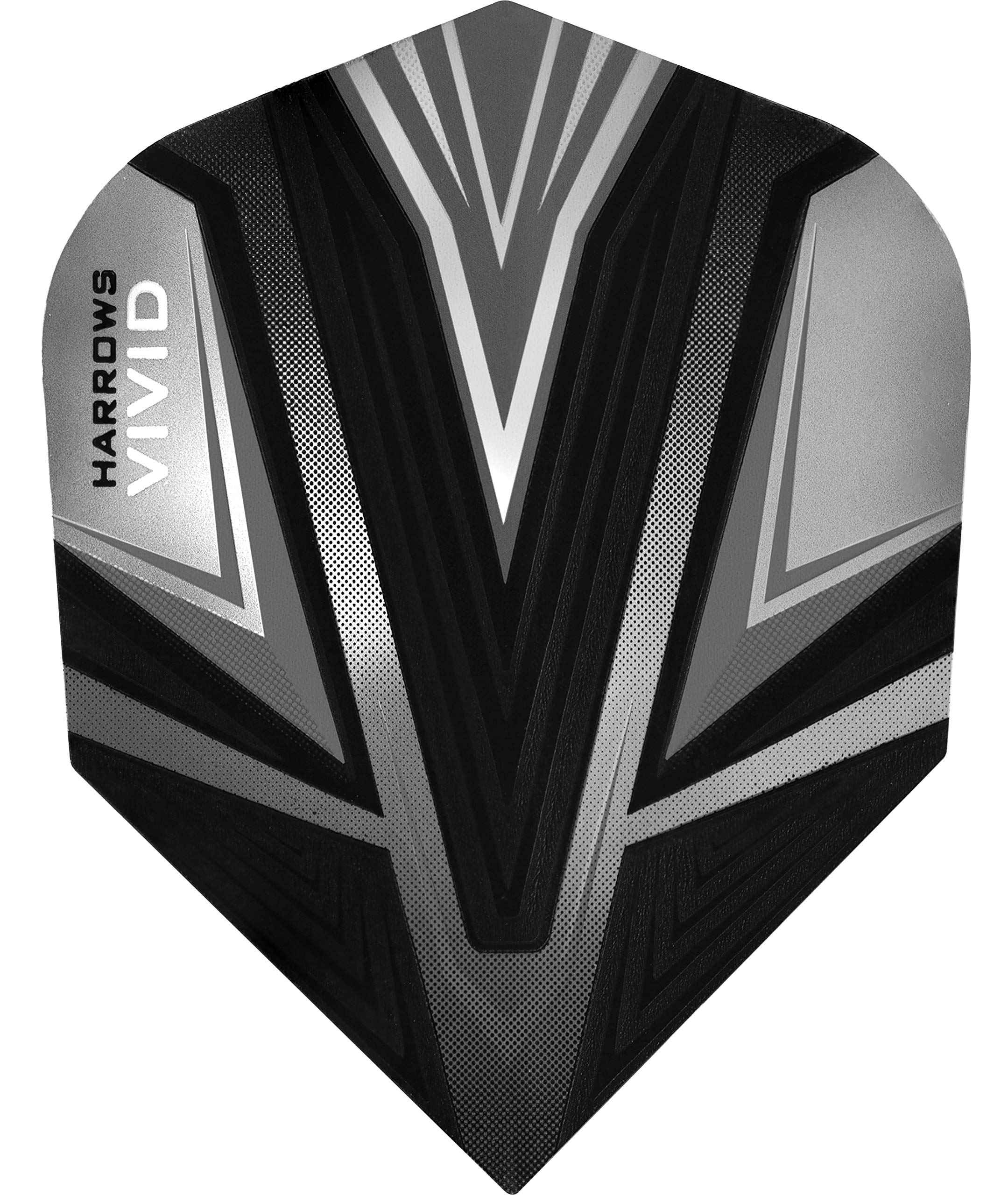 Harrows Vivid Dart Flights - 100 Micron - Standard Shape - Grey - 5 Sets (5 Flights)